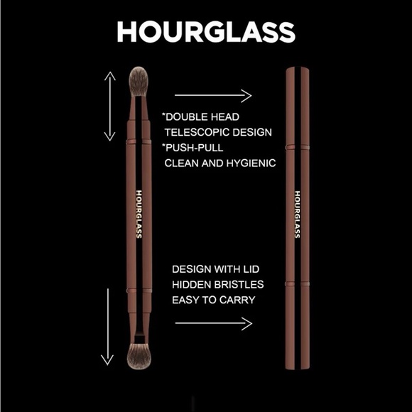 Hourglass Makeup Brush- No.27 Double Head Retractable Eyeshadow Brush - Picture 2 of 4